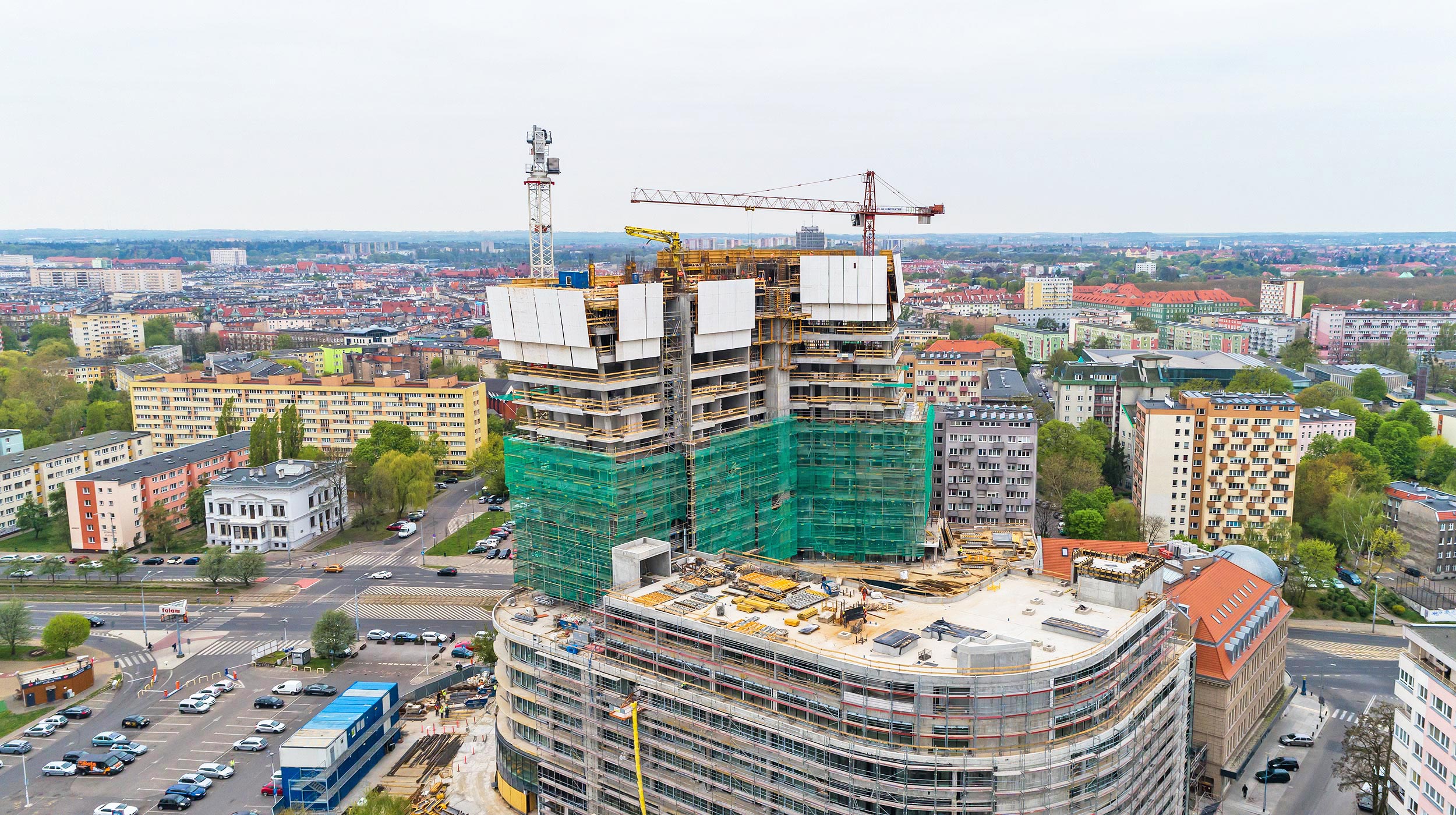 The Hanza Tower, located in the centre of Szczezin, Poland, will be one of the tallest buildings in the area drawn between the cities of Berlin, Gdansk, Gdynia, and Sopot.