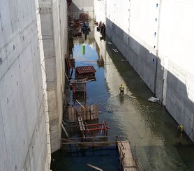 New Lock on the Po River, Italy