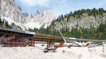 Bridge over the Rudavoi River, Belluno, Italy