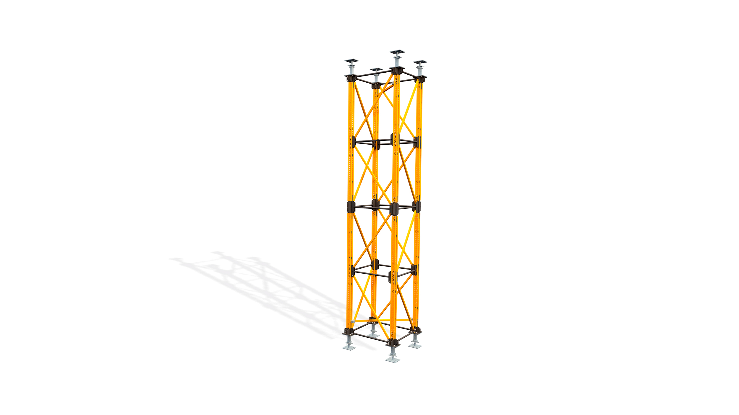 The ultimate heavy duty shoring tower for civil engineering constructions. Highlights: few components for multiple shoring configurations, quick and safe on-site erection.