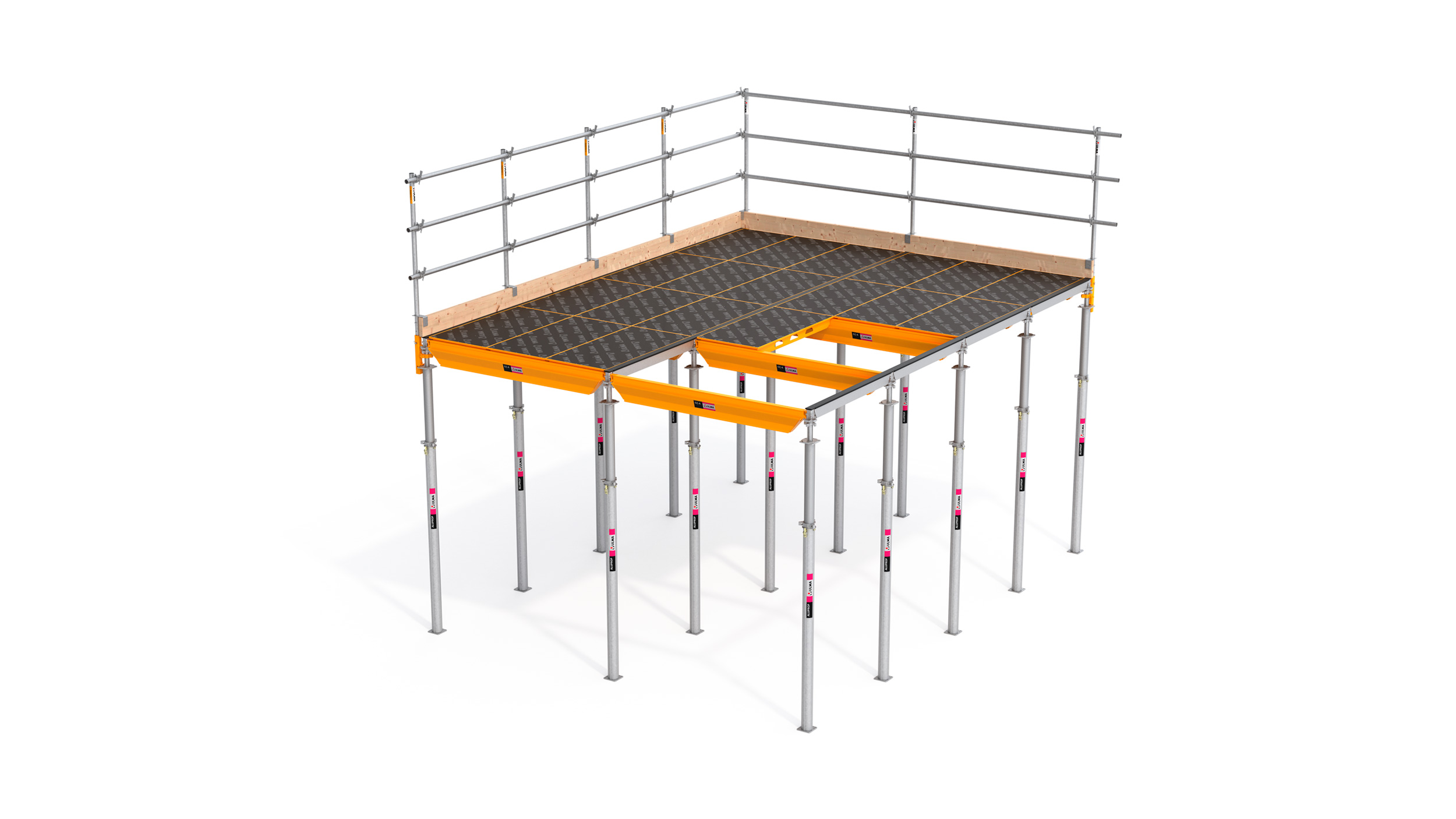Very flexible and safe formwork that provides high performance rates on site. Perfect for solid or lightened slabs. Highlights: Fast striking with the drophead system and handset components.
Fast striking with the drophead system and handset components.