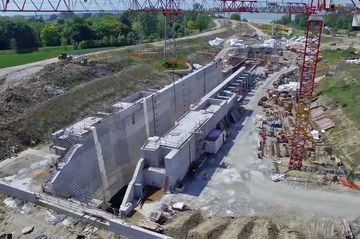 New Lock on the Po River, Italy