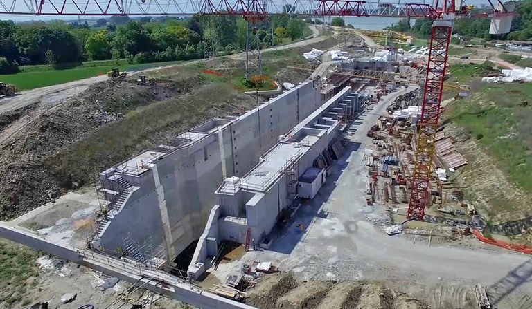 New Lock on the Po River, Italy