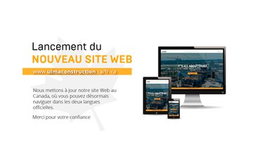 ULMA Construction Canada New French Website Launch Announcement