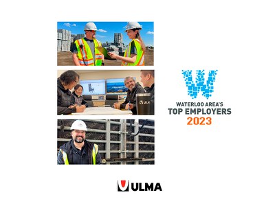 ULMA Construction Canada, one of the Waterloo's area Top Employers for 2023
