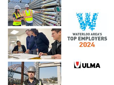 ULMA Construction Canada, one of Waterloo's area Top Employers for 2024