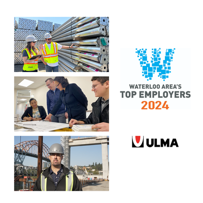 ULMA Construction Canada, one of Waterloo's area Top Employers for 2024