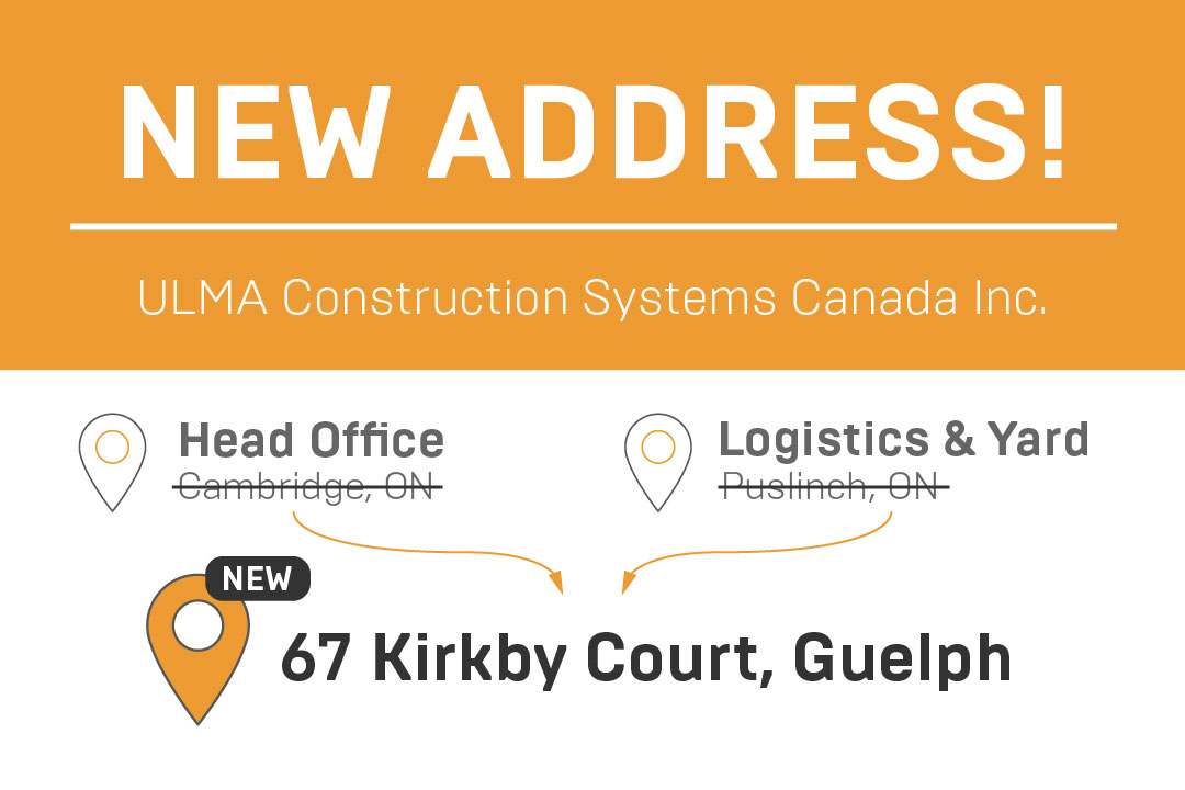 New Address - ULMA Construction in Canada New Address - ULMA Construction in Canada