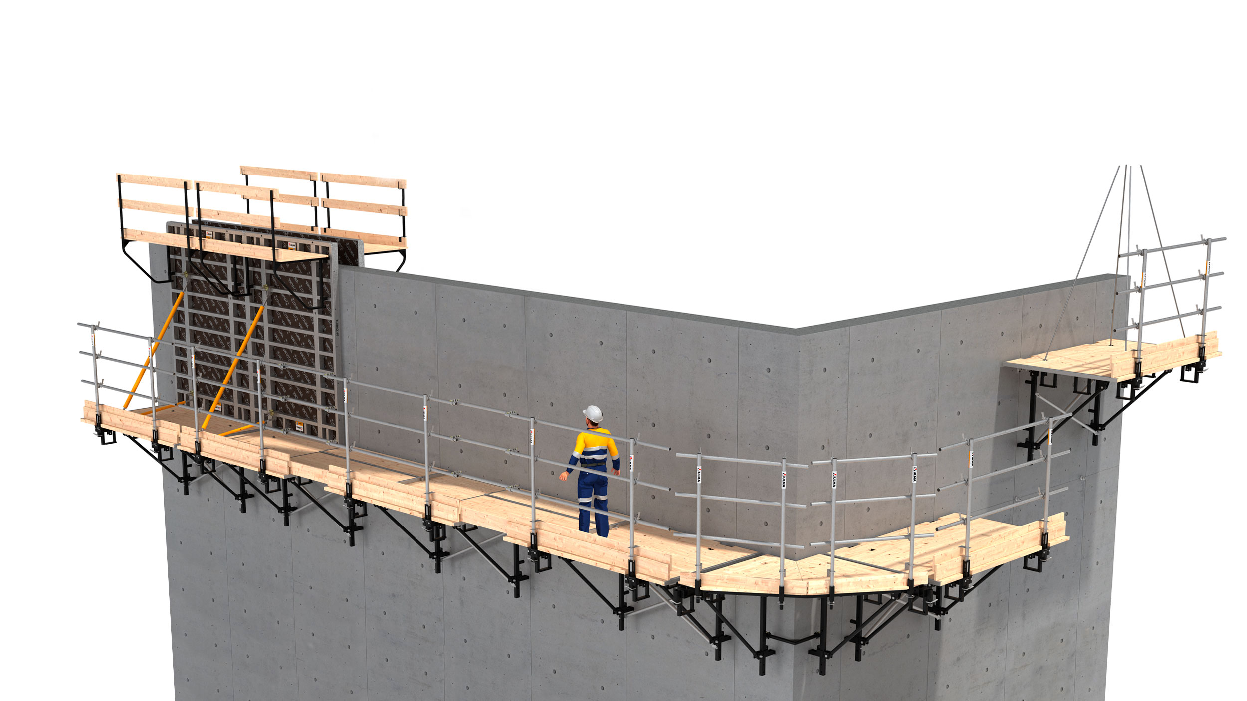 Convient surtout à la construction de murs de hauteur considérable. Facile à transporter et manutentionner.