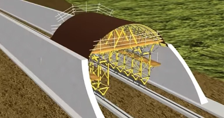 Chariot de coffrage MK pour tunnels en tranchée ouverte